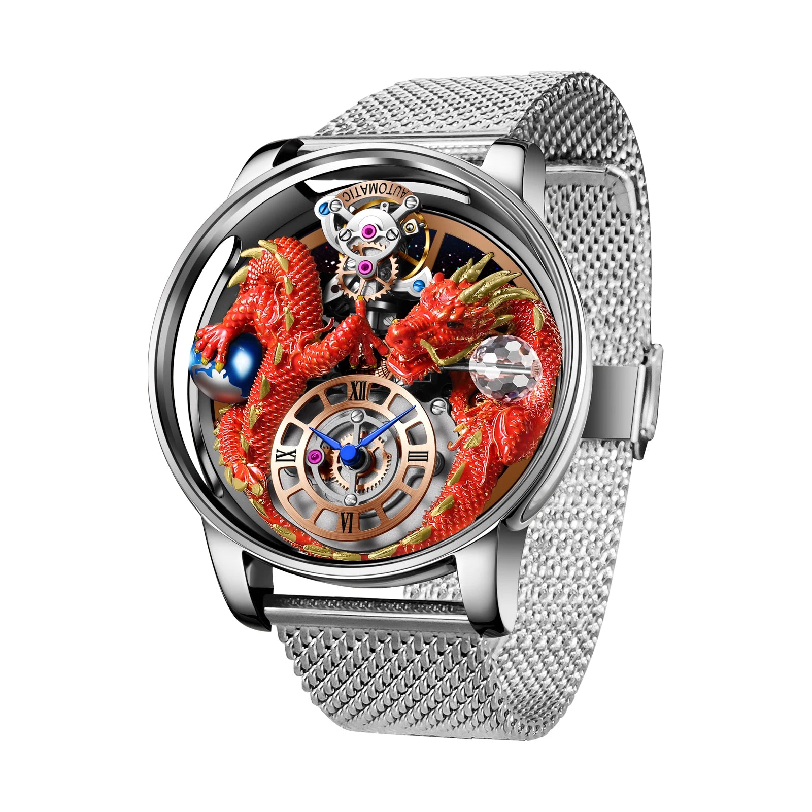 2024 PINDU Jacob&Co Men's Leather Chronograph Watch