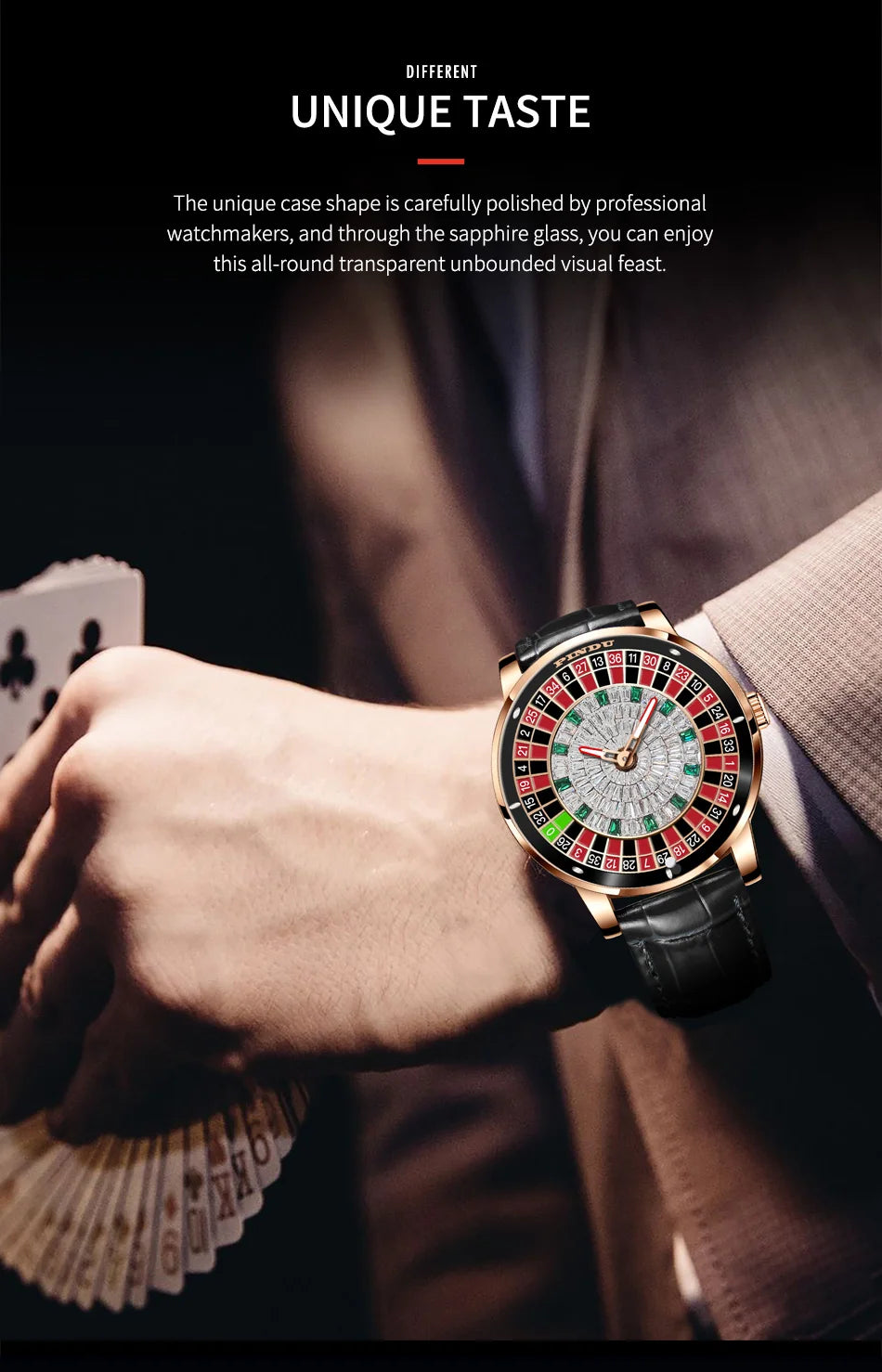 PINDU P6616 Automatic Roulette Watch - NH35 movement