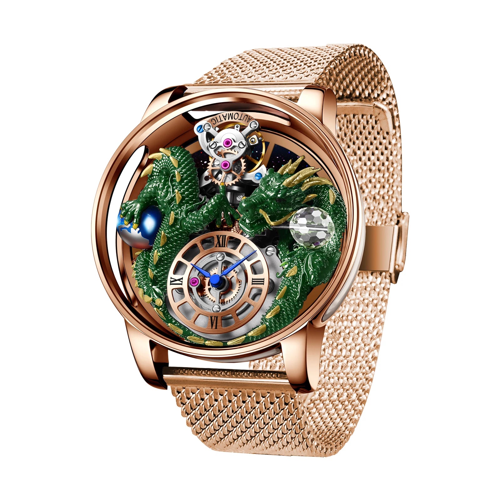2024 PINDU Jacob&Co Men's Leather Chronograph Watch