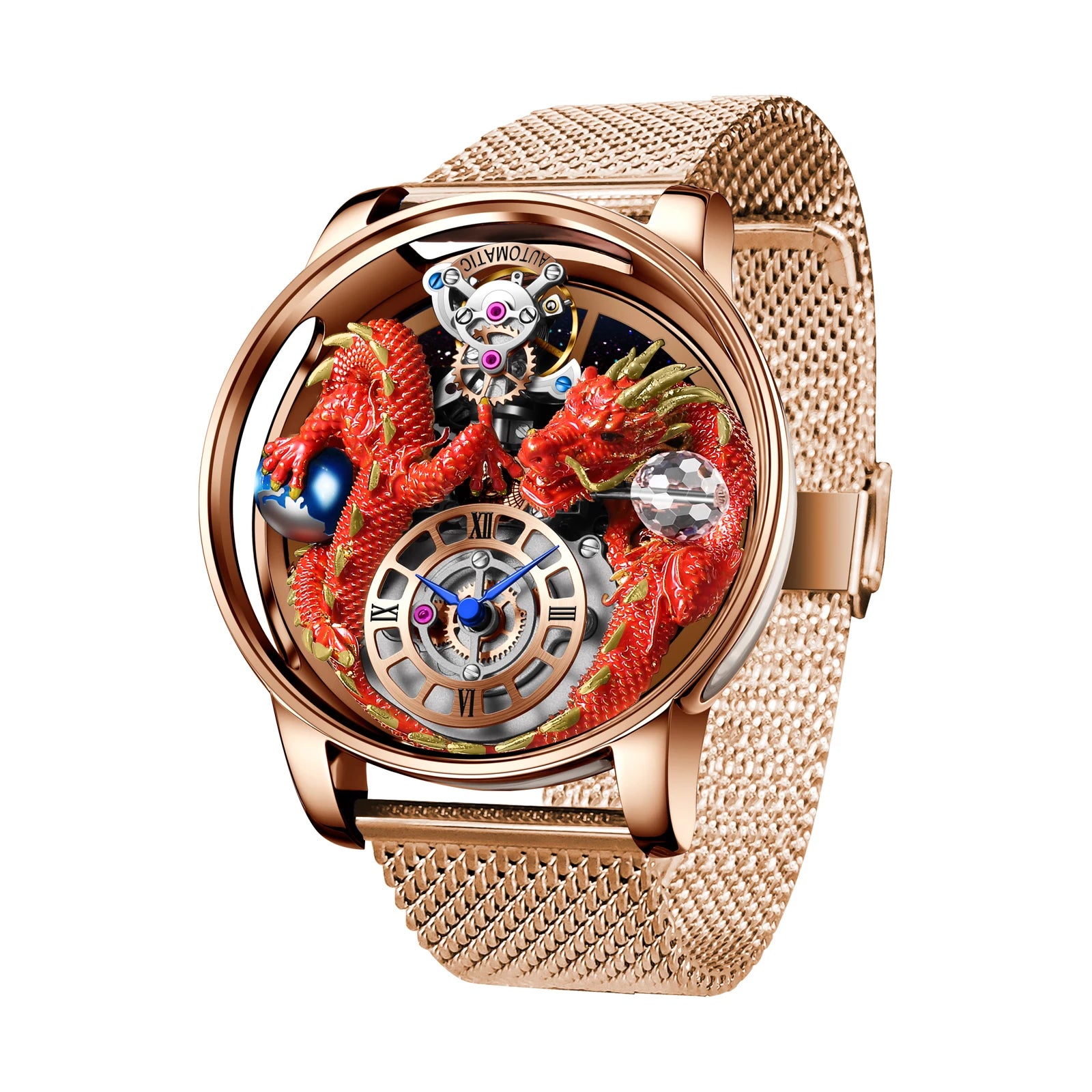 2024 PINDU Jacob&Co Men's Leather Chronograph Watch