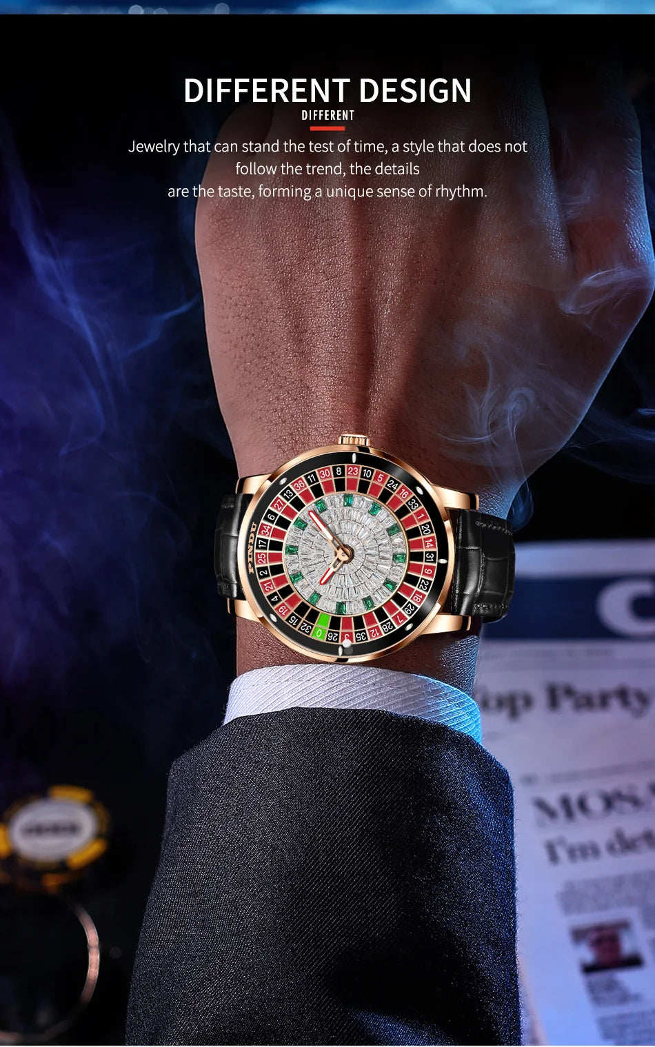 PINDU P6616 Automatic Roulette Watch - NH35 movement