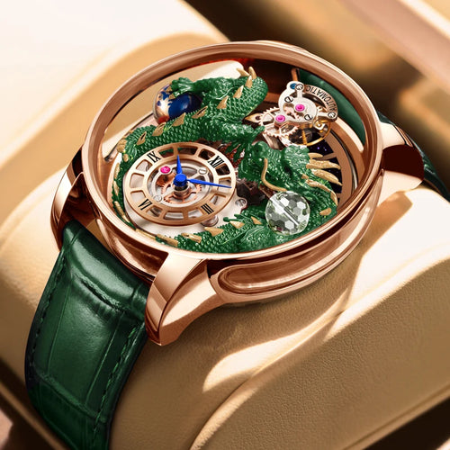 2024 PINDU Jacob&Co Men's Leather Chronograph Watch