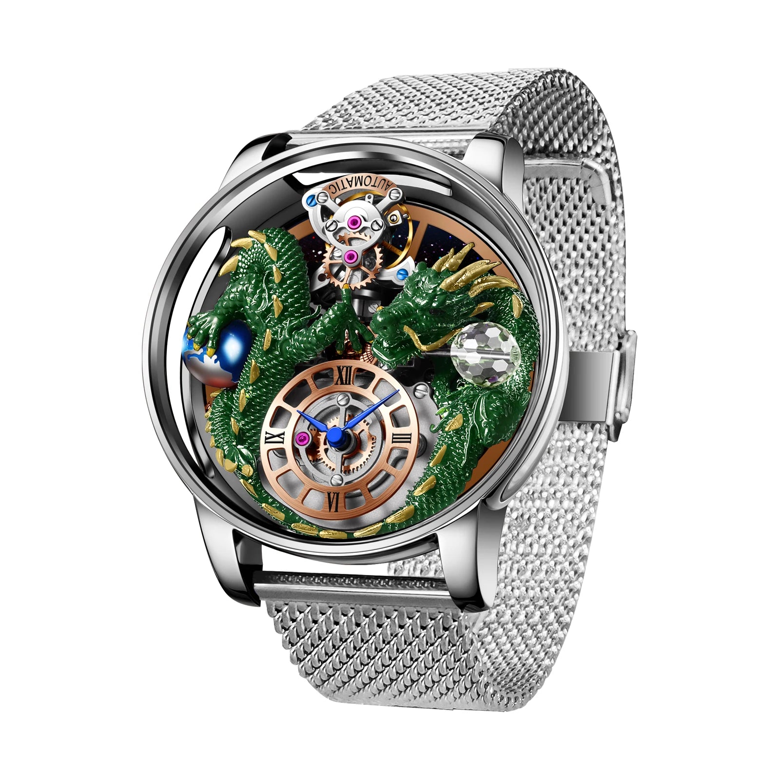 2024 PINDU Jacob&Co Men's Leather Chronograph Watch